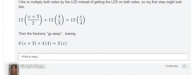 Examples of the Canvas Equation Editor
