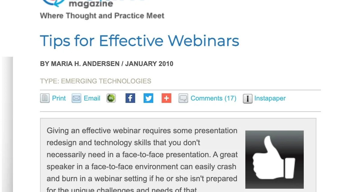 Tips for Effective Webinars