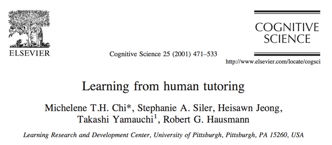 Learning from Human Tutoring